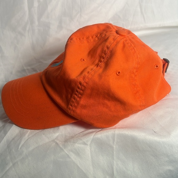Polo Ralph Lauren Orange w/Blue Signature Polo Horse Logo - Cotton Chino Cap - Picture 3 of 7